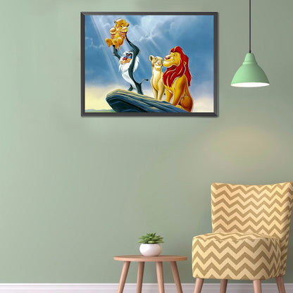 Lion King 40*30CM(Canvas) Full Round Drill Diamond Painting