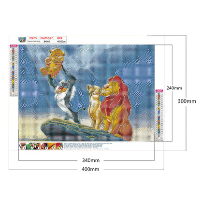 Lion King 40*30CM(Canvas) Full Round Drill Diamond Painting