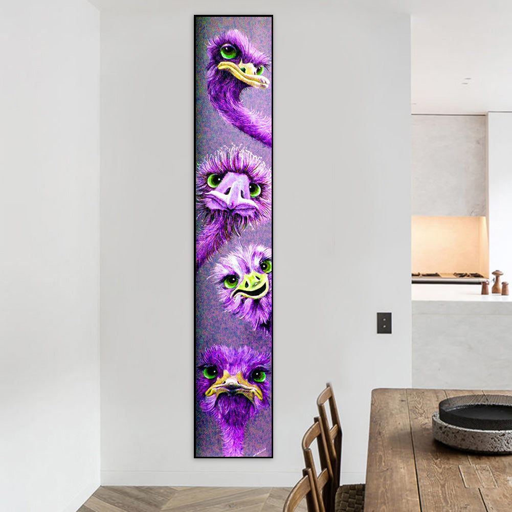 Ostrich 20*100CM(Canvas) Full Round Drill Diamond Painting