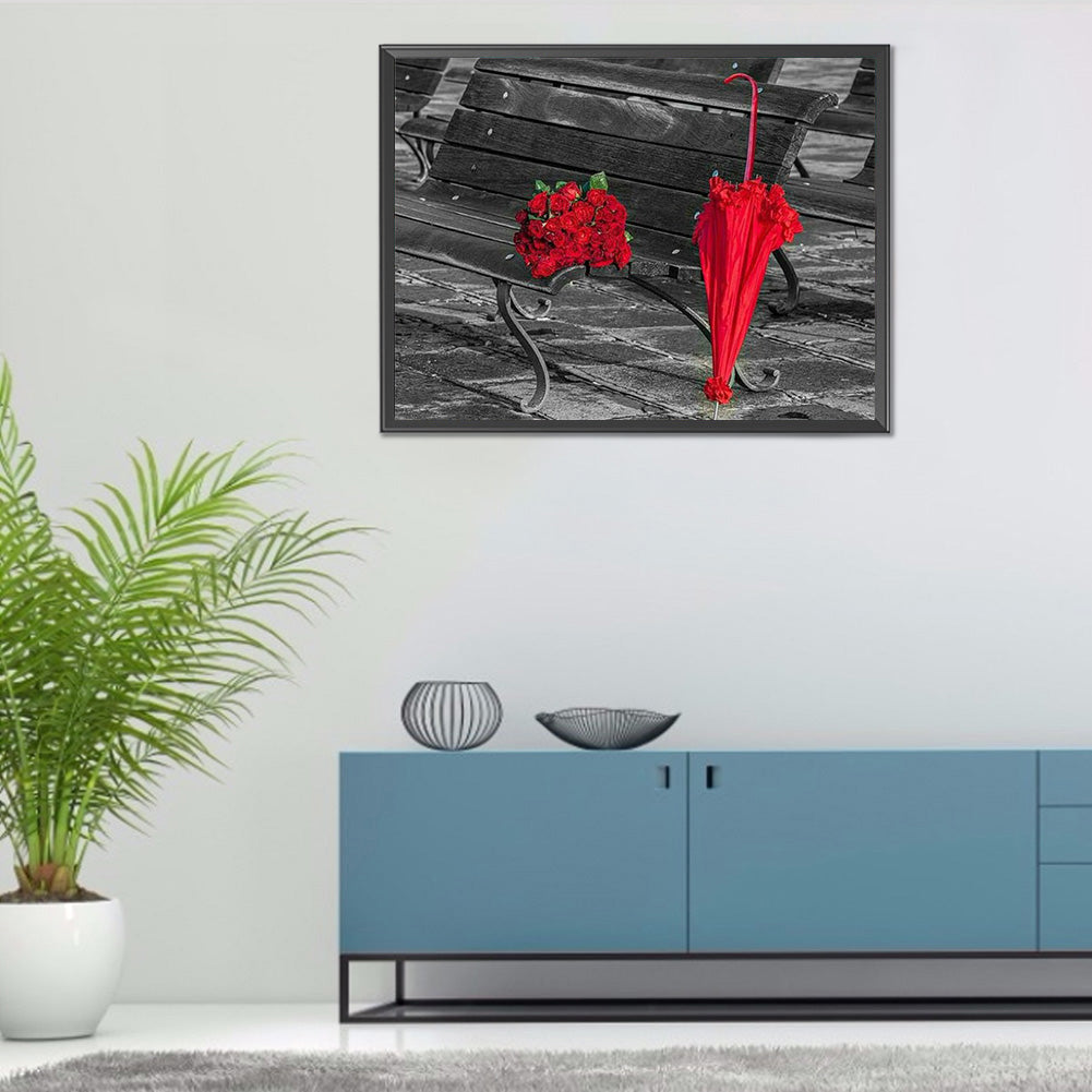 Black Red Still Life 60*50CM(Canvas) Full Square Drill Diamond Painting