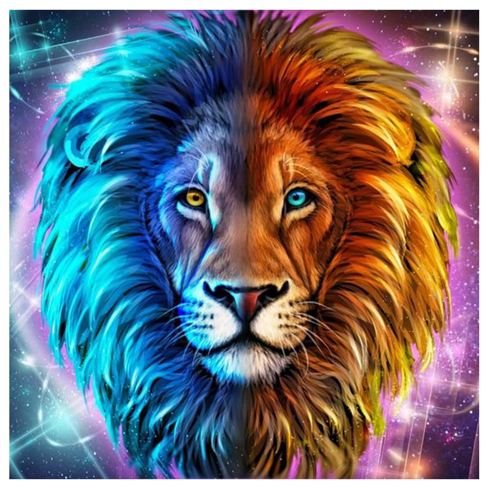 Lion 30*30CM(Canvas) Full Round Drill Diamond Painting