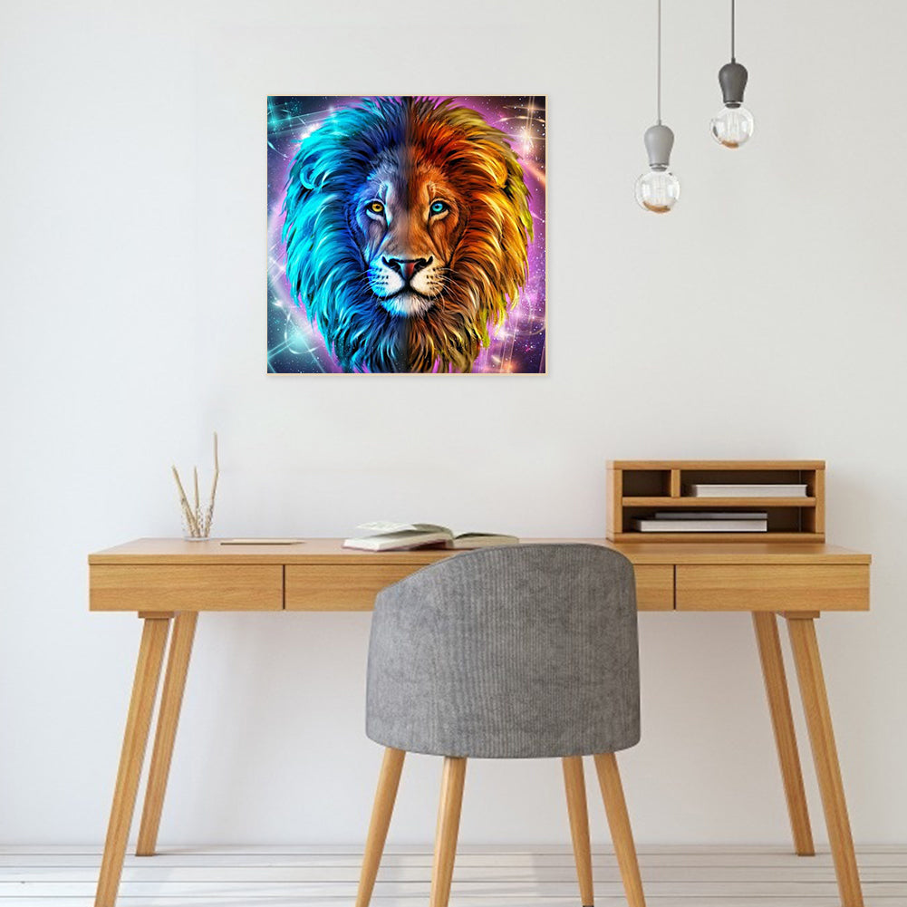 Lion 30*30CM(Canvas) Full Round Drill Diamond Painting