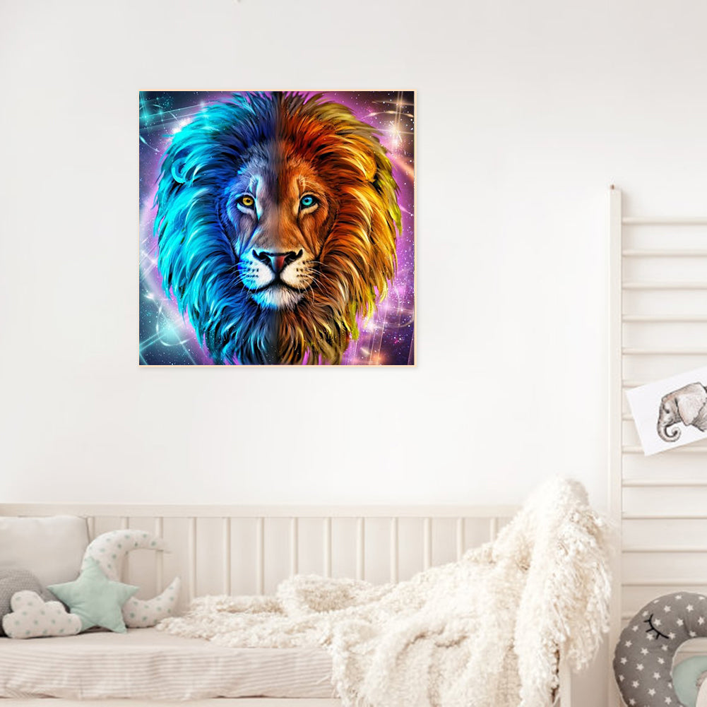 Lion 30*30CM(Canvas) Full Round Drill Diamond Painting