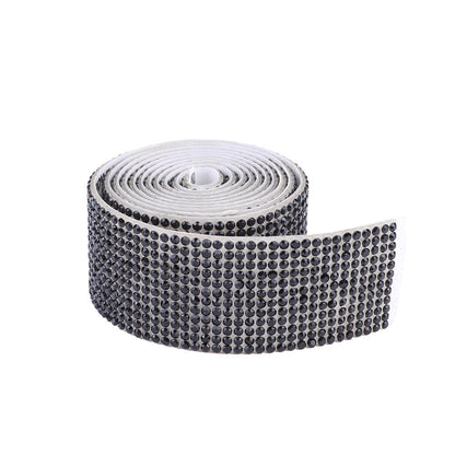 1m Rhinestone Tape Ribbon Self-adhesive Crystal DIY Cake Wrap Wedding Decor