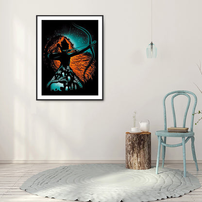 Princess Silhouette 30*40CM(Canvas) Full Round Drill Diamond Painting