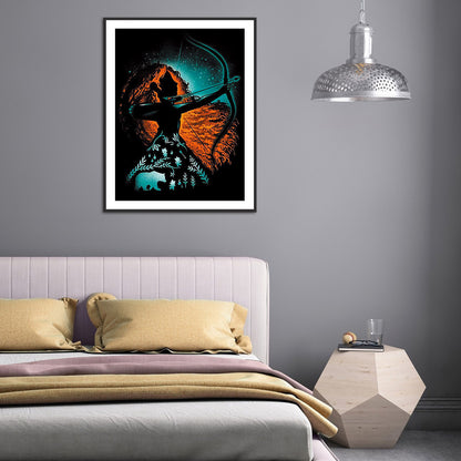 Princess Silhouette 30*40CM(Canvas) Full Round Drill Diamond Painting