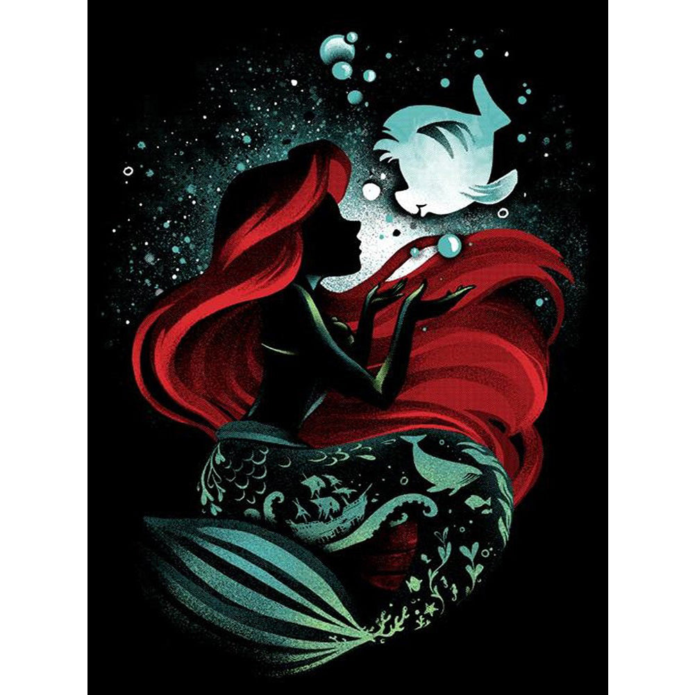 Princess Silhouette 30*40CM(Canvas) Full Round Drill Diamond Painting