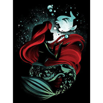 Princess Silhouette 30*40CM(Canvas) Full Round Drill Diamond Painting