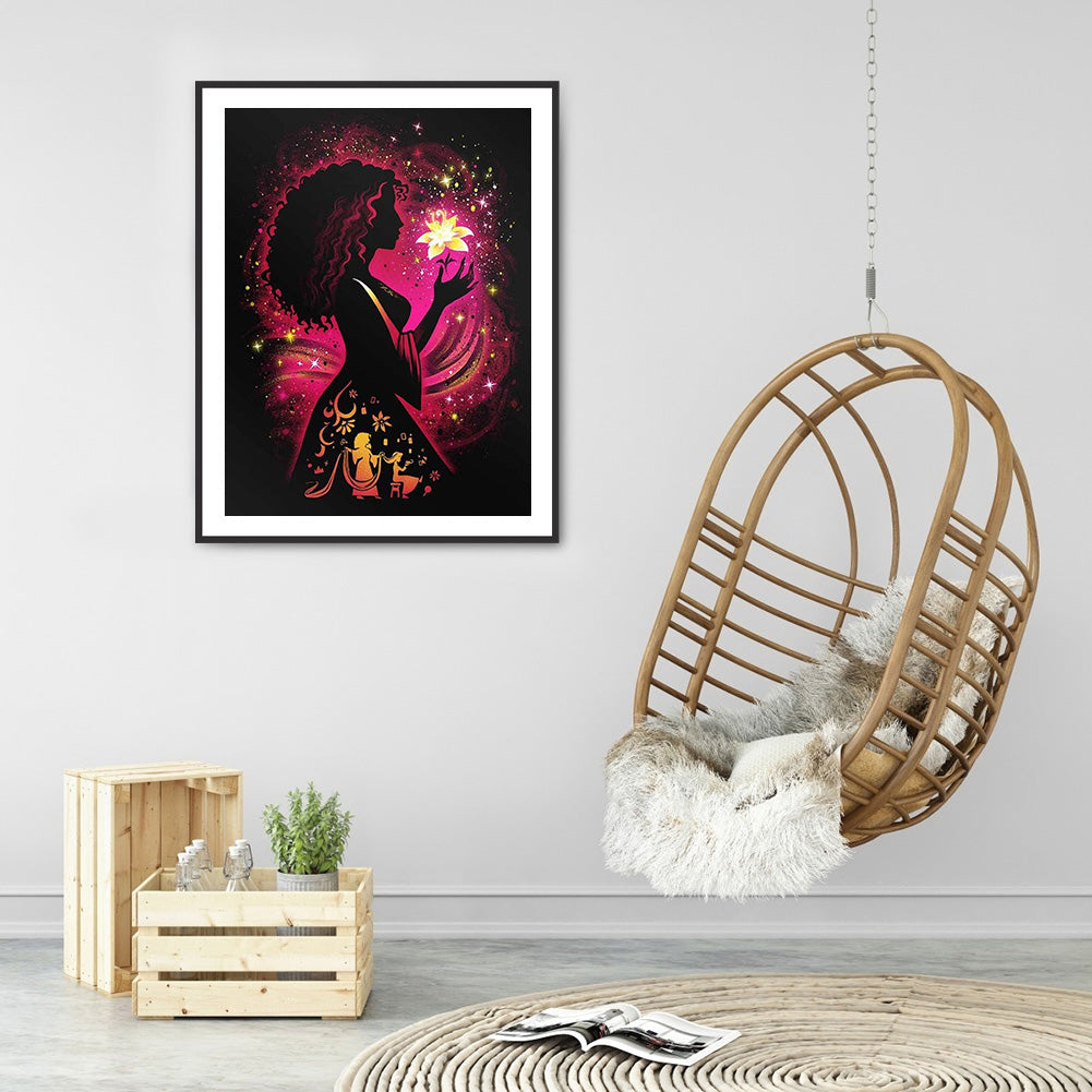 Princess Silhouette 30*40CM(Canvas) Full Round Drill Diamond Painting