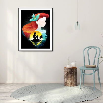 Disney Princess Silhouette 30*40CM(Canvas) Full Round Drill Diamond Painting