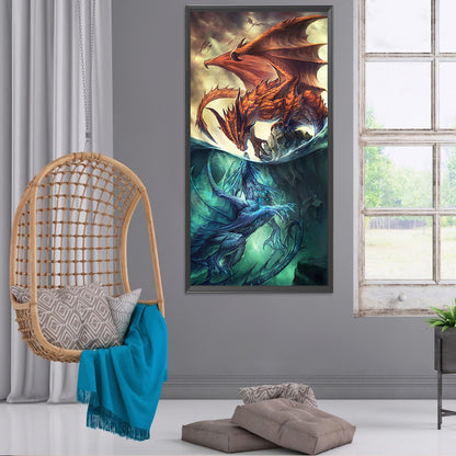 Beast Of Ice And Fire 40*80CM(Canvas) Full Round Drill Diamond Painting