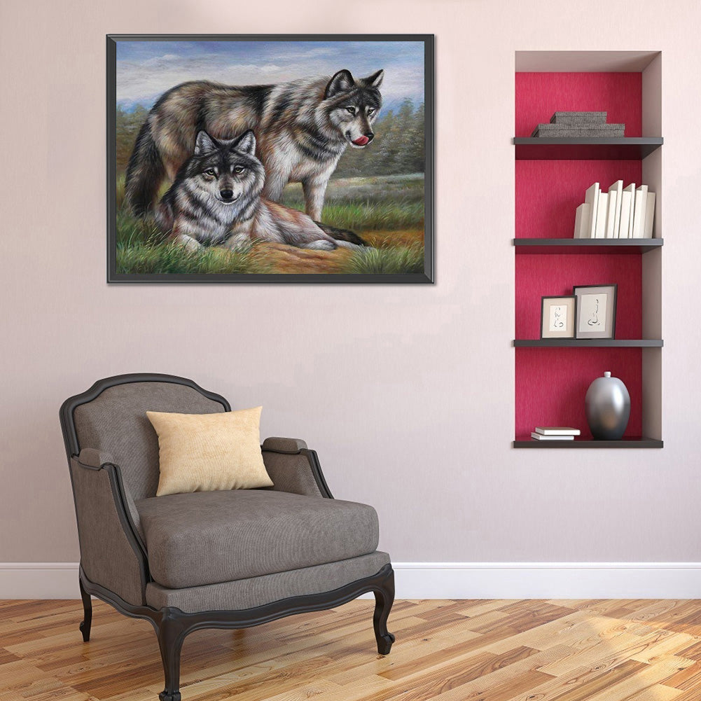 Wolf - Full Round Drill Diamond Painting 40*30CM