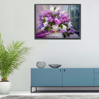 Flower - Full Round Drill Diamond Painting 50*40CM