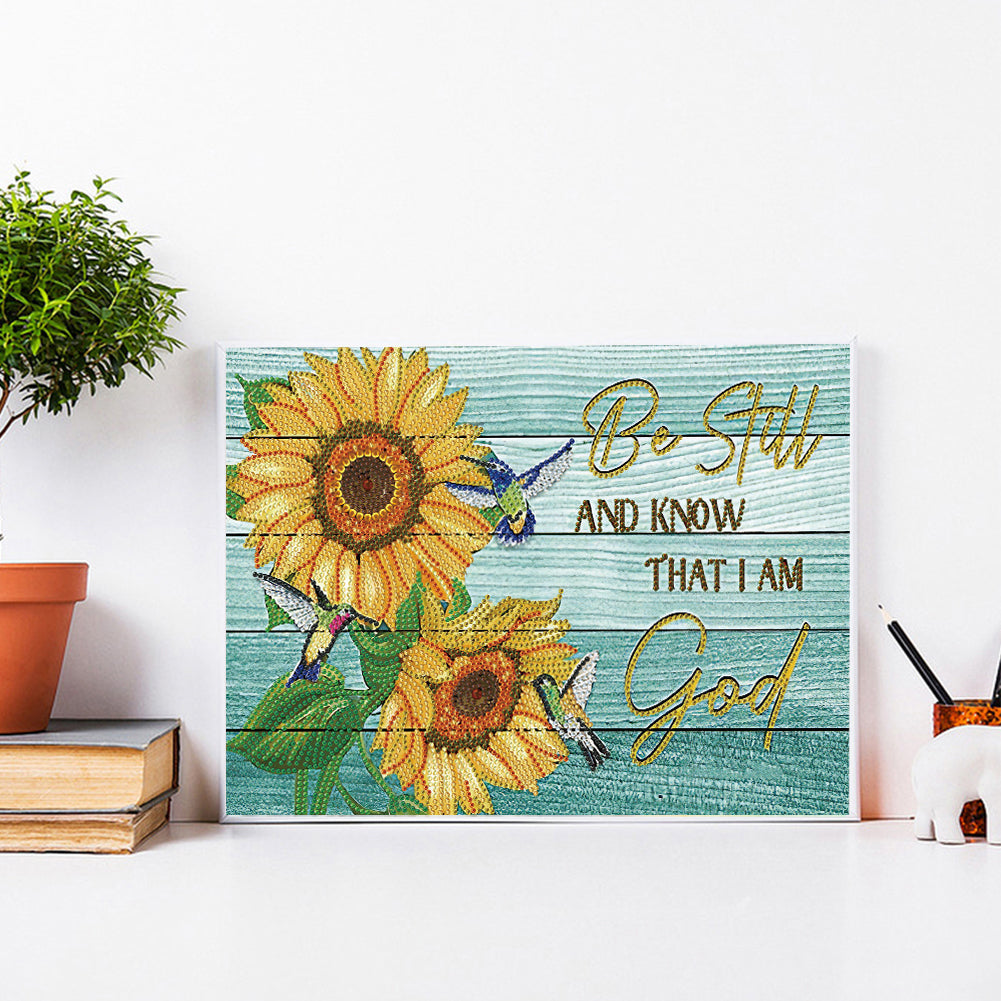 English 40*30CM(Canvas) Special Shaped Drill Diamond Paiting