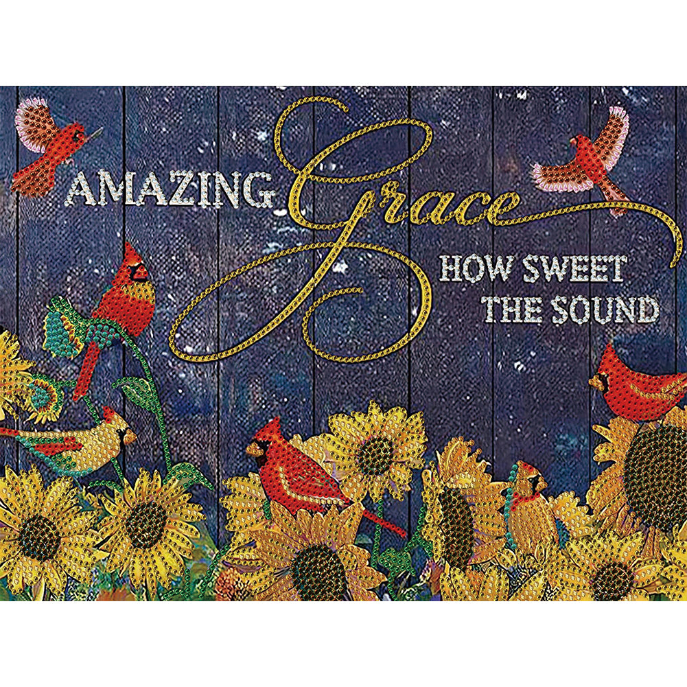 English 40*30CM(Canvas) Special Shaped Drill Diamond Paiting