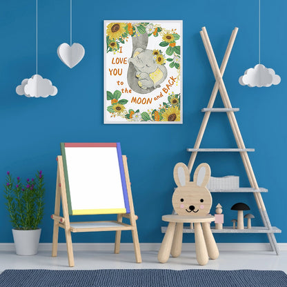 English 30*40CM(Canvas) Special Shaped Drill Diamond Paiting