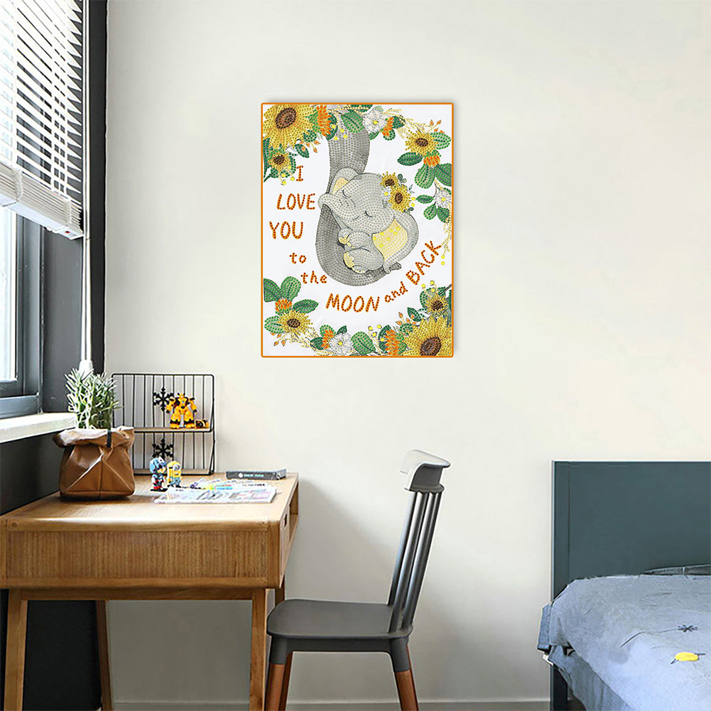 English 30*40CM(Canvas) Special Shaped Drill Diamond Paiting