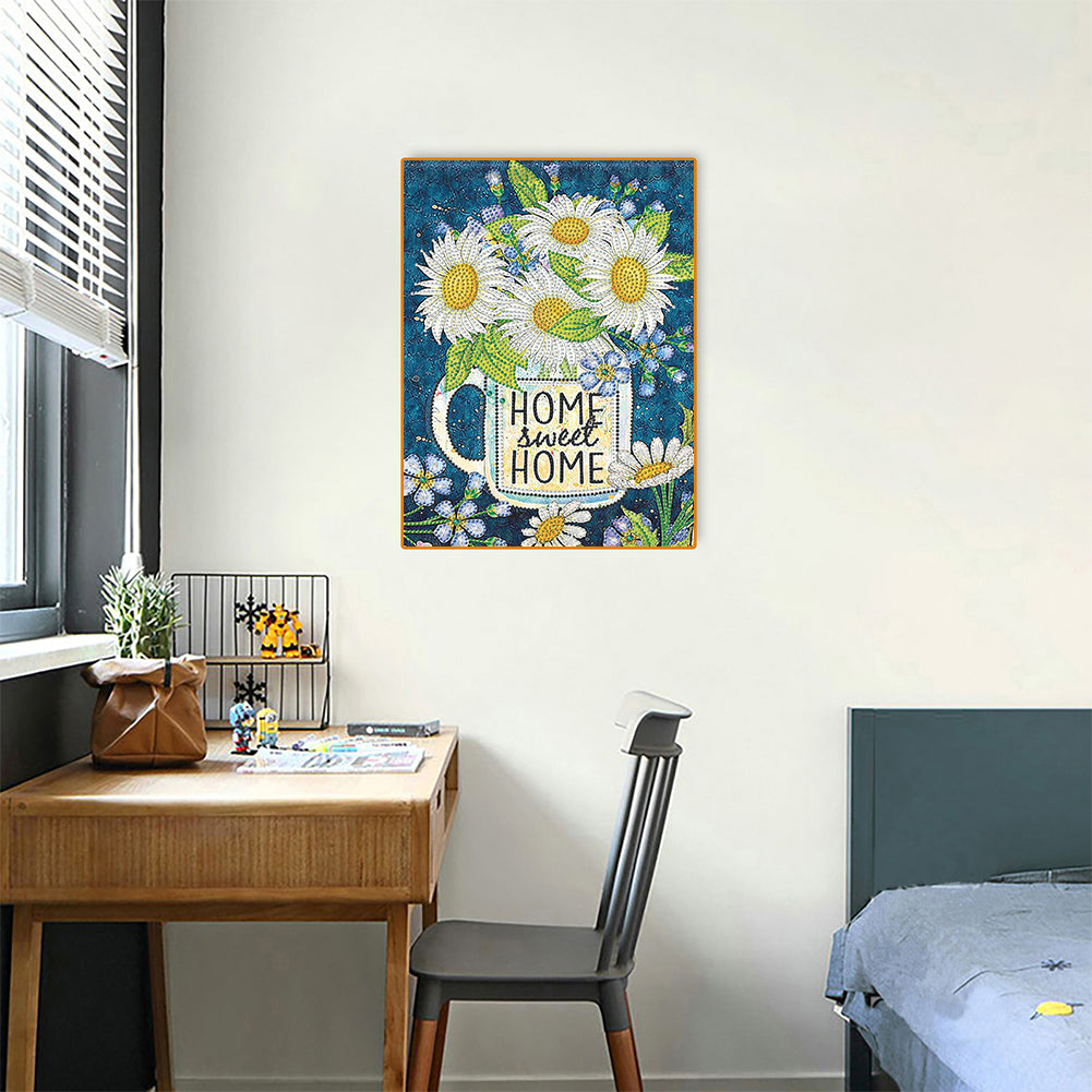 English 30*40CM(Canvas) Special Shaped Drill Diamond Paiting