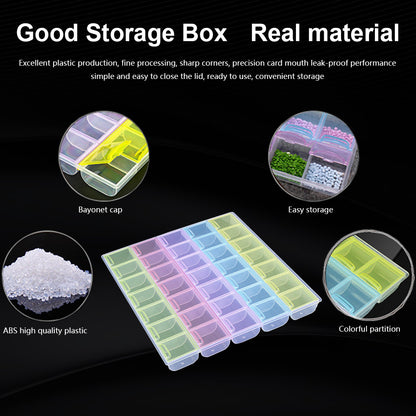 Nail Art Storage Box Diamond Painting Crystal Beads Organizer Holder Case