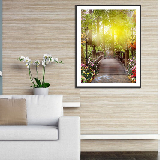 Chunyi Shallow Bridge 40*50CM(Canvas) Full Round Drill Diamond Painting