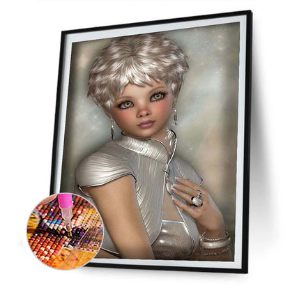 Girl 30*40CM(Canvas) Full Round Drill Diamond Painting