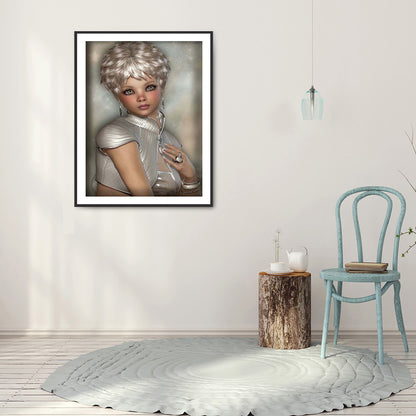 Girl 30*40CM(Canvas) Full Round Drill Diamond Painting