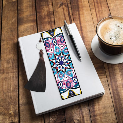 5D DIY Diamond Painting Leather Bookmark Mandala Mosaic Tassel Book Crafts