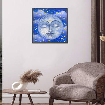 Moon 30*30CM(Canvas) Special Shaped Drill Diamond Paiting