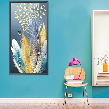Feather 40*80CM(Canvas) Full Round Drill Diamond Painting
