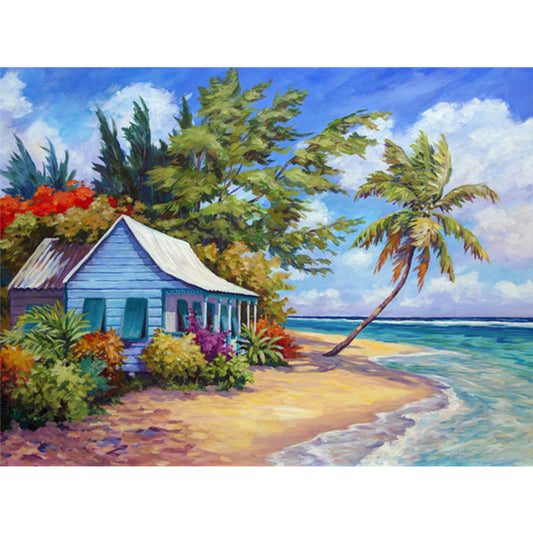 Seaside Village - Full Round Drill Diamond Painting 40*30CM