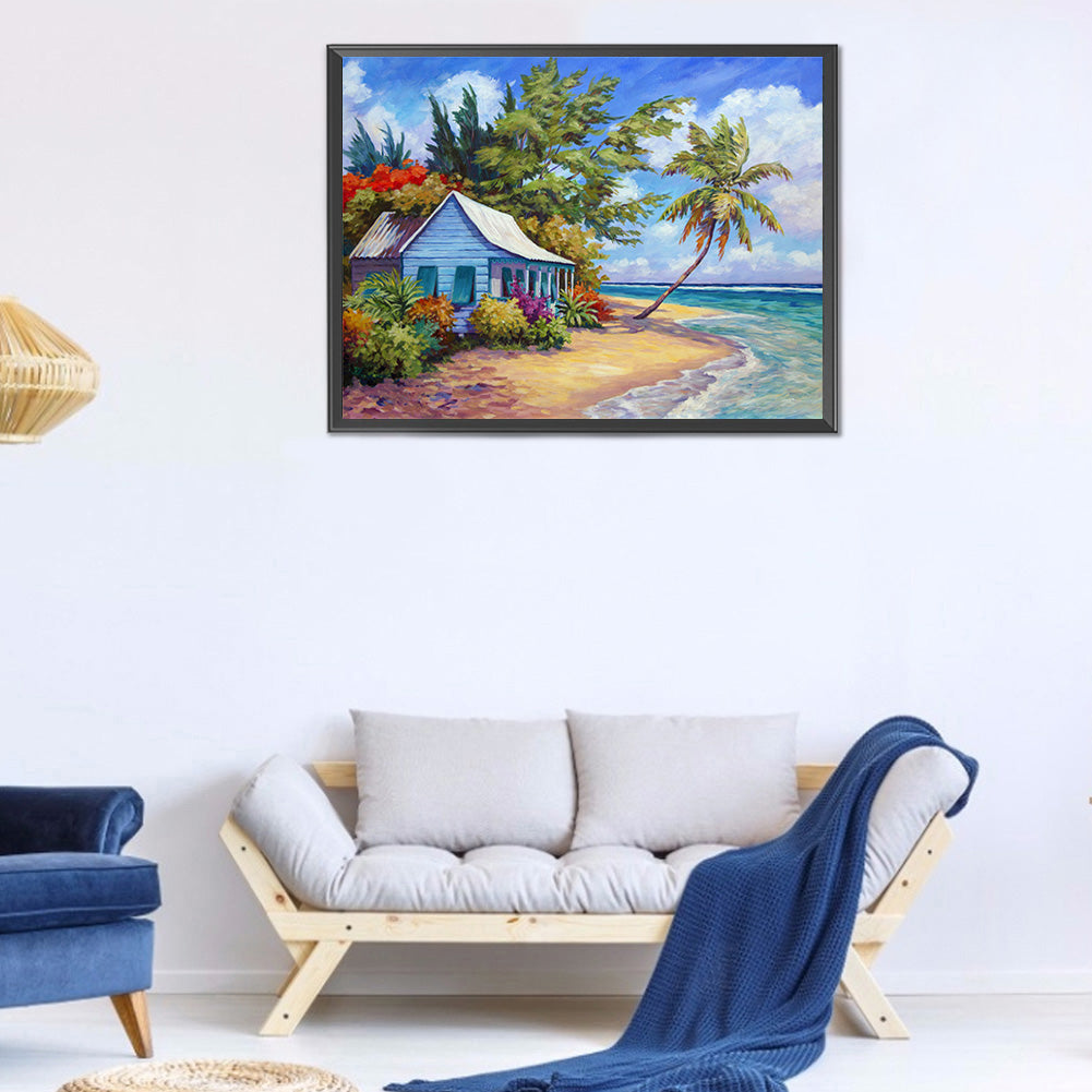 Seaside Village - Full Round Drill Diamond Painting 40*30CM
