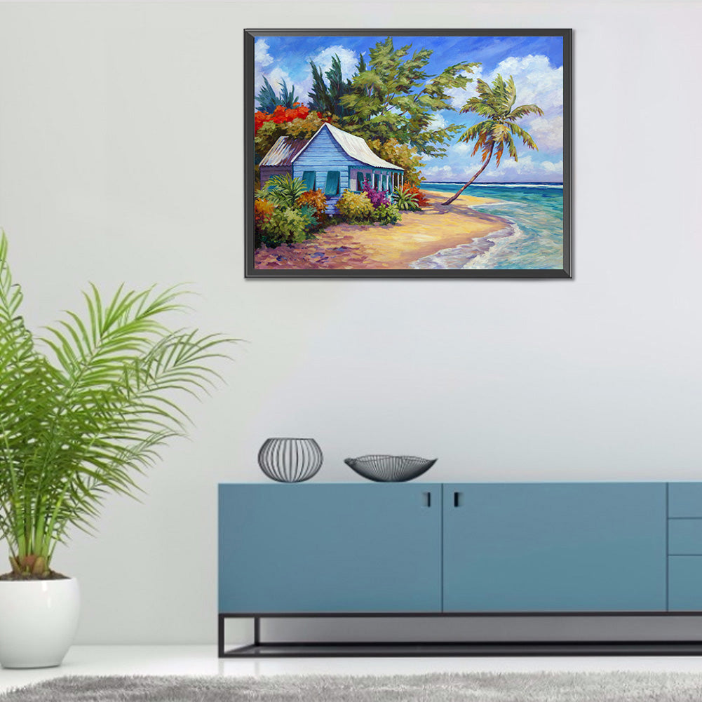 Seaside Village - Full Round Drill Diamond Painting 40*30CM