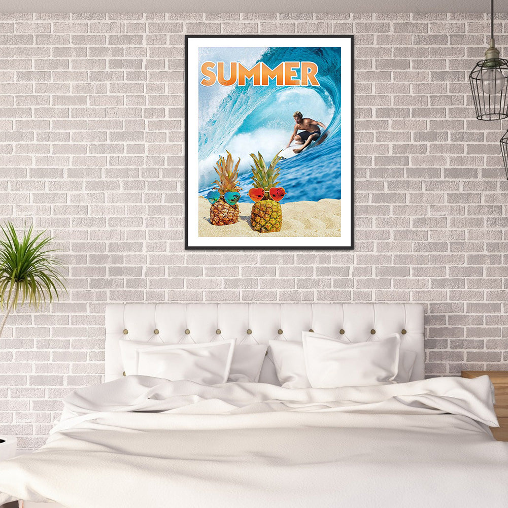 Refreshing Summer - Full Round Drill Diamond Painting 30*40CM