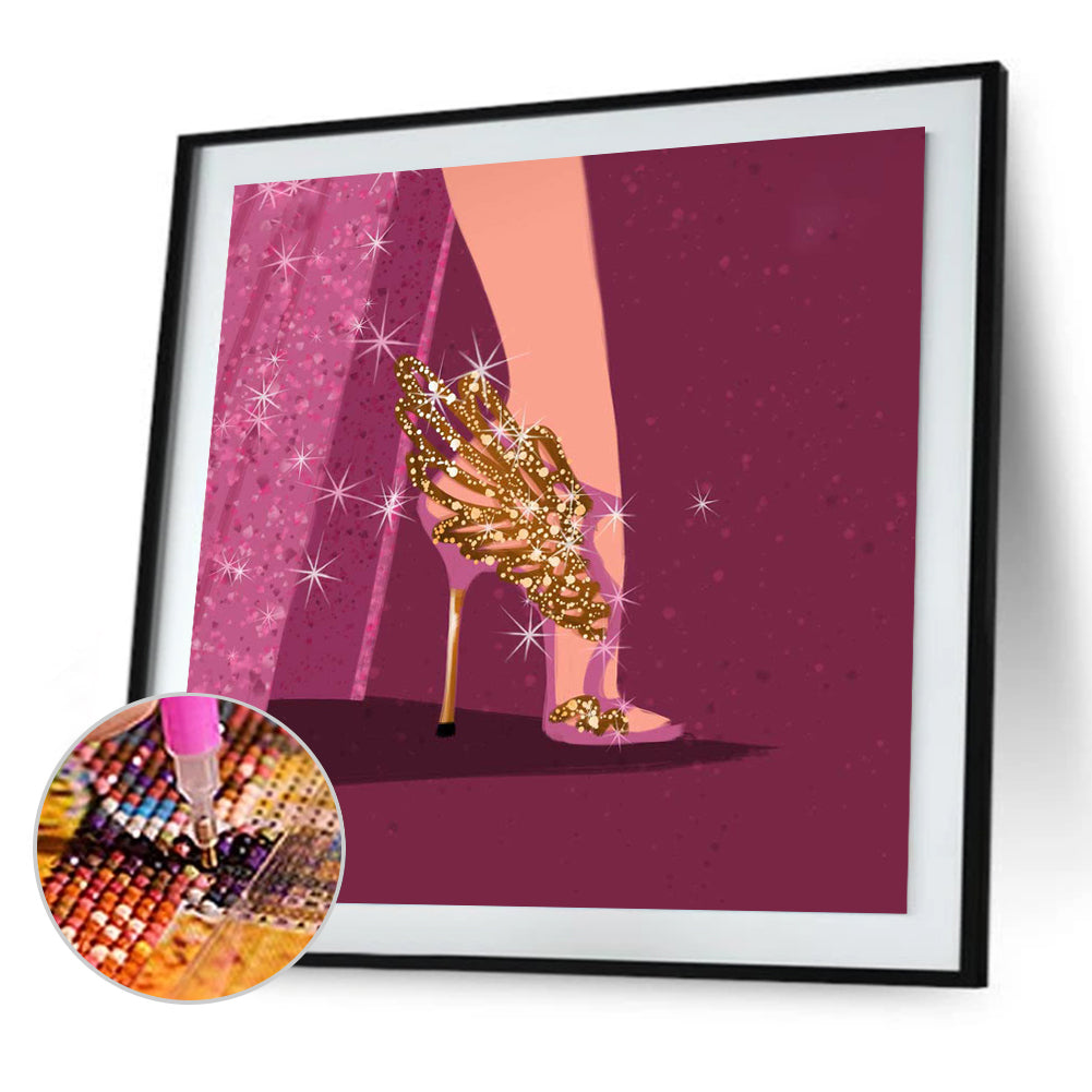 Princess High Heels - Full Round Drill Diamond Painting 30*30CM