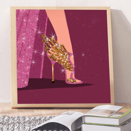 Princess High Heels - Full Round Drill Diamond Painting 30*30CM