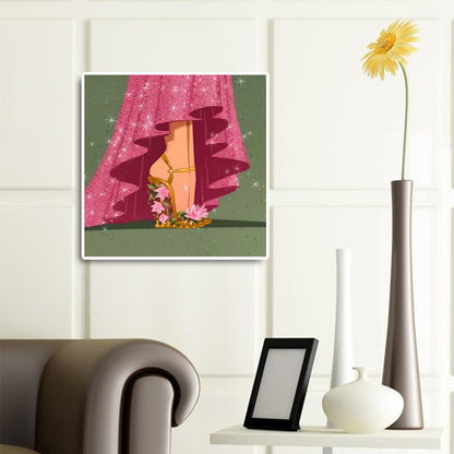 Princess High Heels - Full Round Drill Diamond Painting 30*30CM