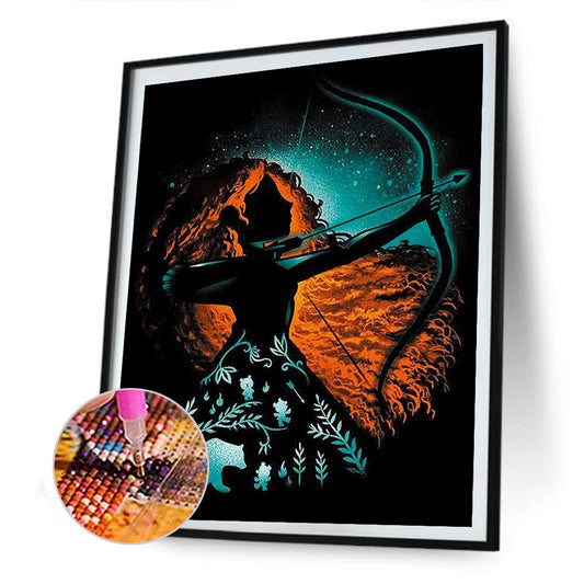 Princess Silhouette - Full Round Drill Diamond Painting 40*50CM