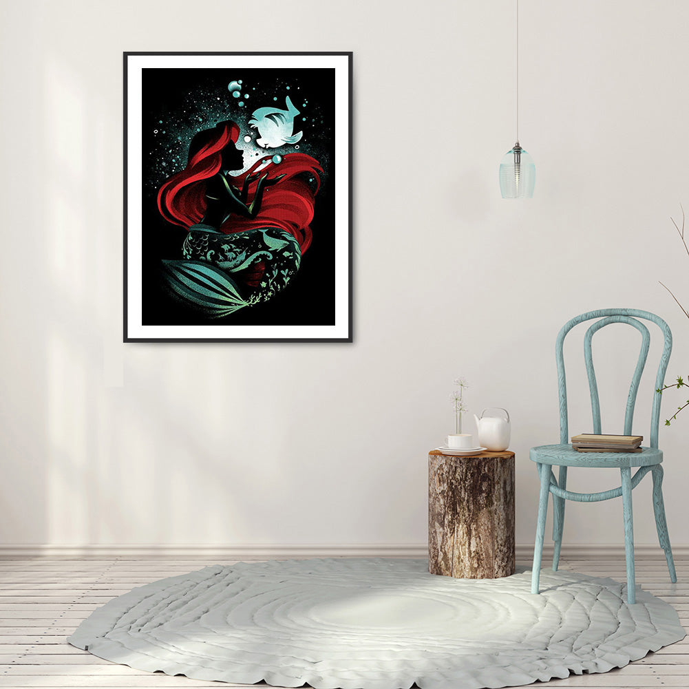 Princess Silhouette - Full Round Drill Diamond Painting 40*50CM
