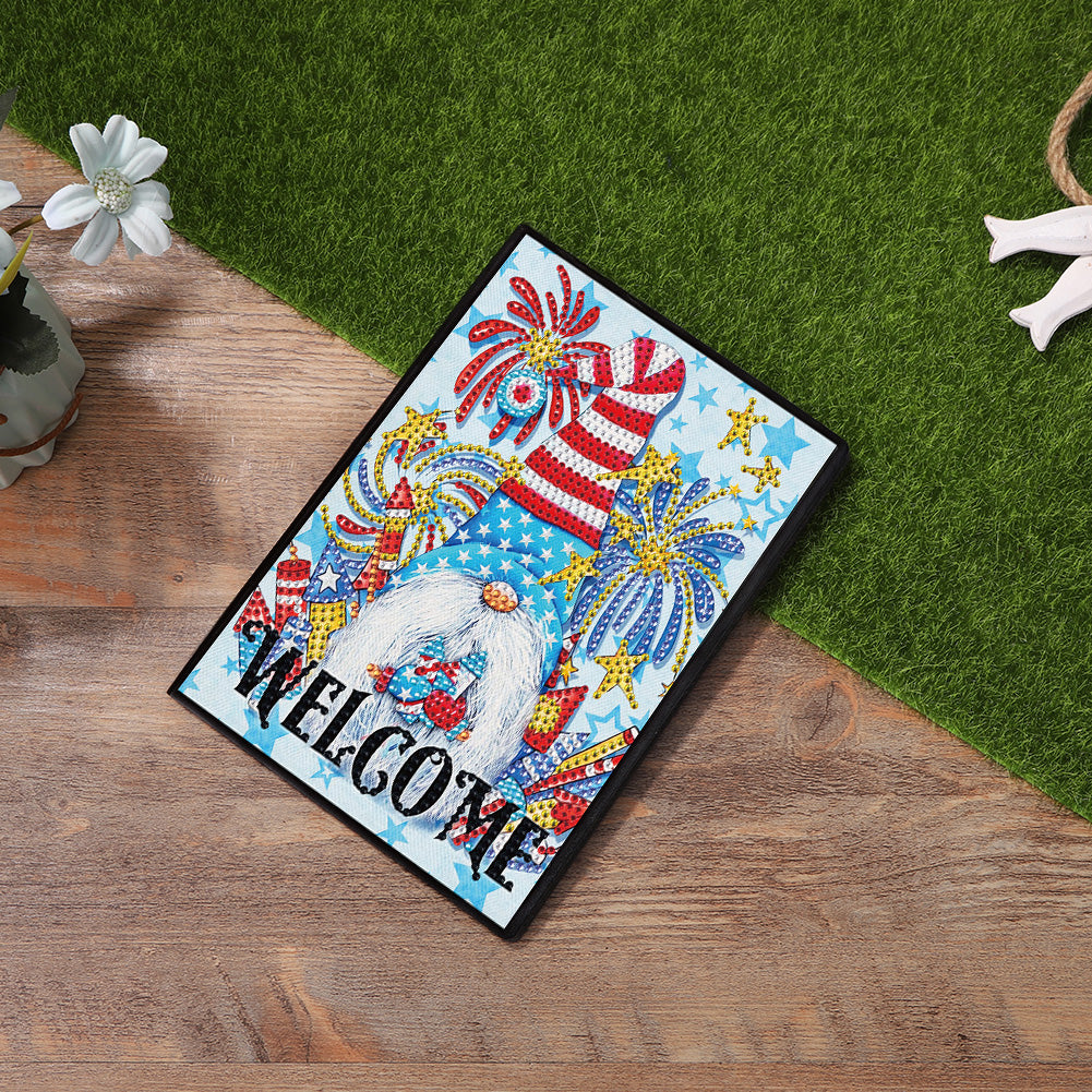 DIY Special Shaped Diamond Painting 50 Pages A5 Notebook Independence Day