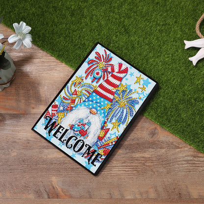 DIY Special Shaped Diamond Painting 50 Pages A5 Notebook Independence Day