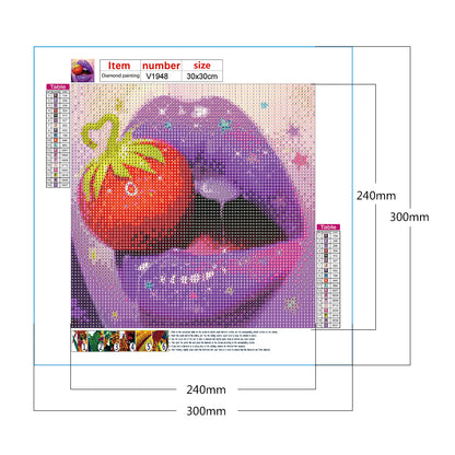 Lip Art - Full Round Drill Diamond Painting 30*30CM