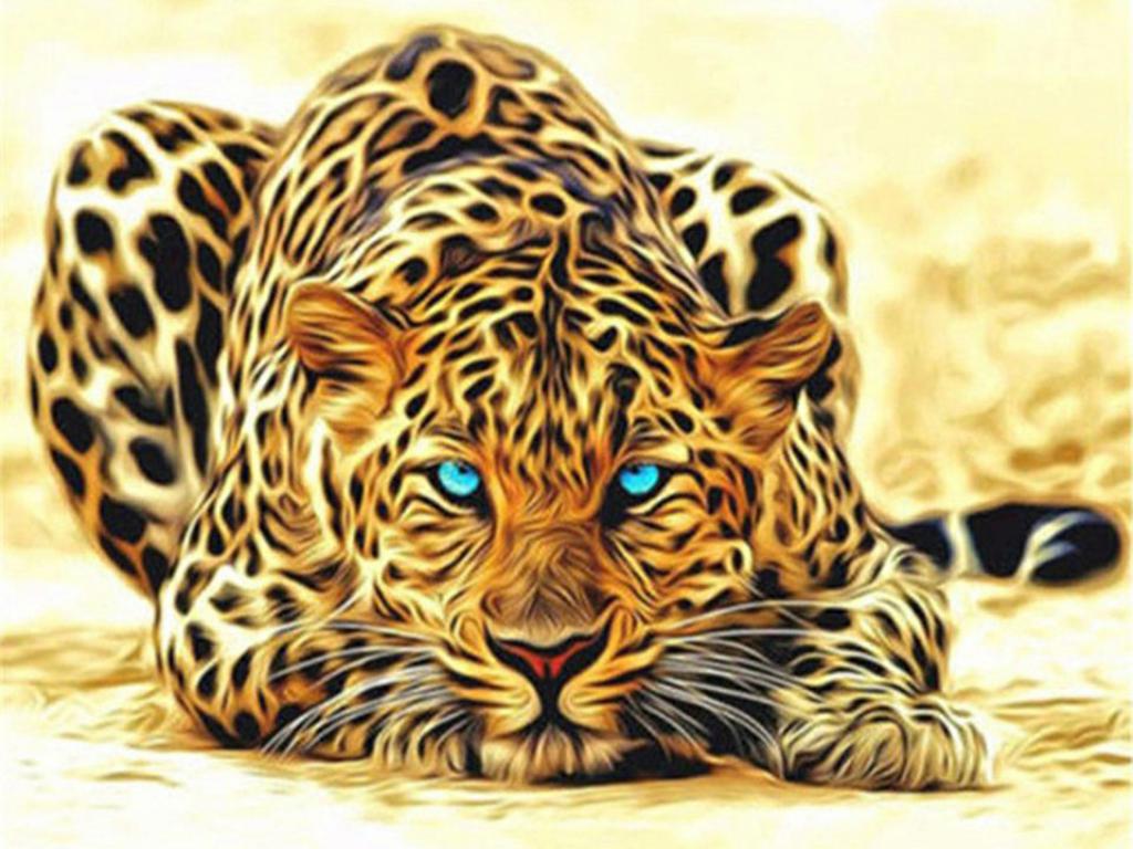 Cheetah - Full Round Drill Diamond Painting 40*30CM