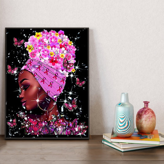 African Woman - Full Round Drill Diamond Painting 30*40CM