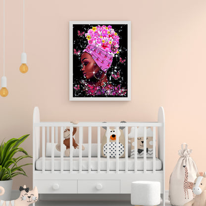 African Woman - Full Round Drill Diamond Painting 30*40CM