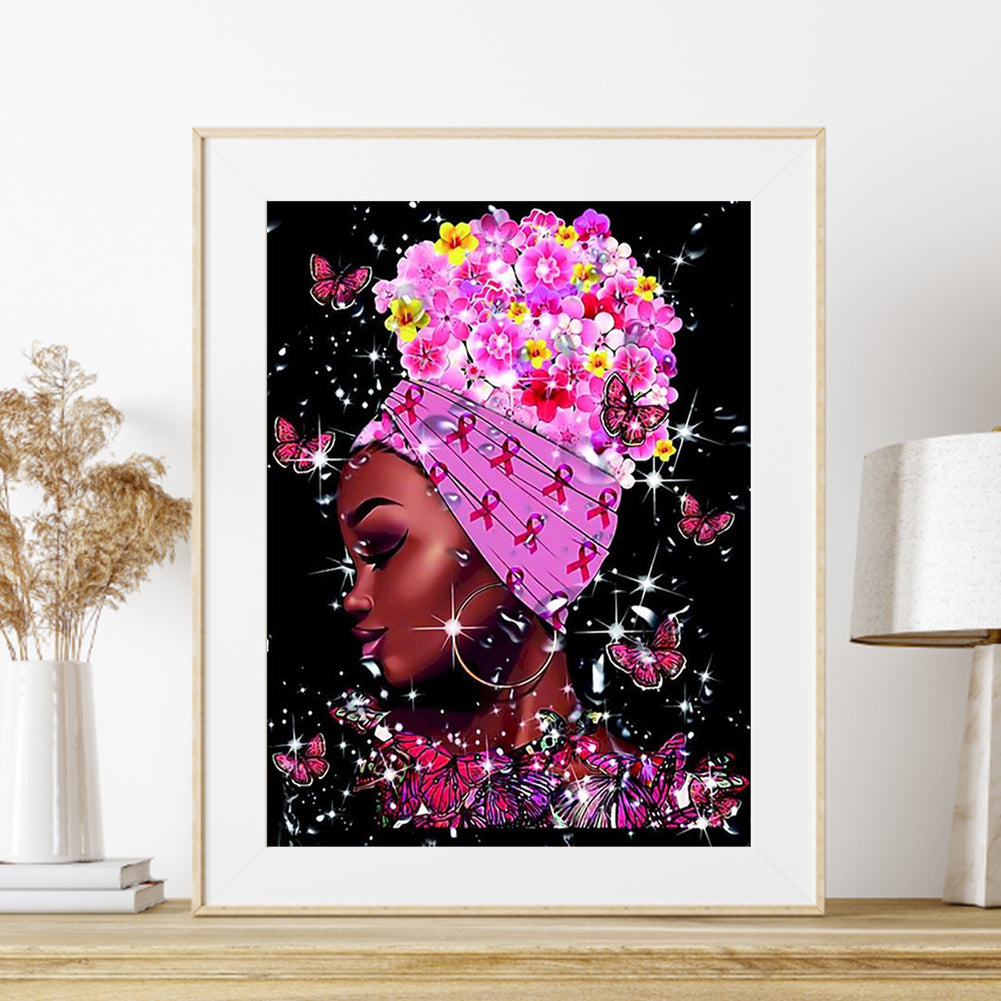 African Woman - Full Round Drill Diamond Painting 30*40CM
