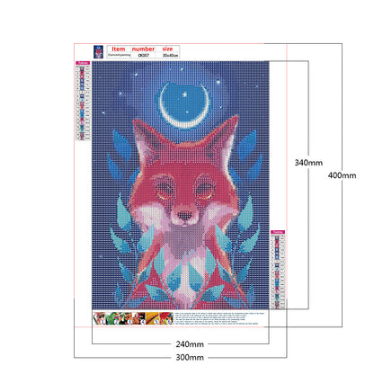 Moon Animal - Full Round Drill Diamond Painting 30*40CM