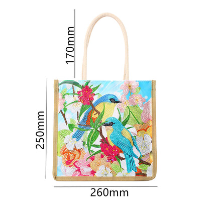 5D Diamond Painting Handbag DIY Linen Shopping Storage Bag Reusable Totes
