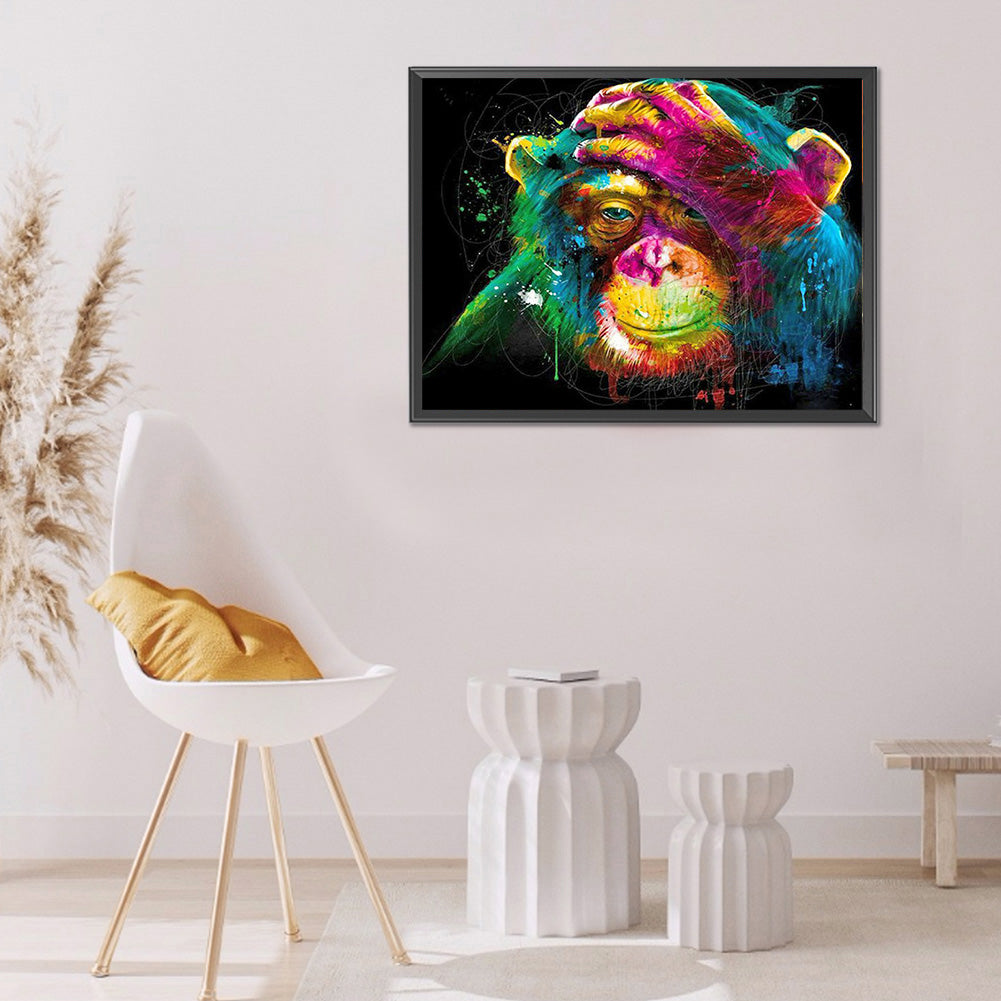 Chimpanzees - Full Round Drill Diamond Painting 40*30CM