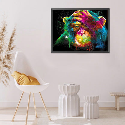 Chimpanzees - Full Round Drill Diamond Painting 40*30CM