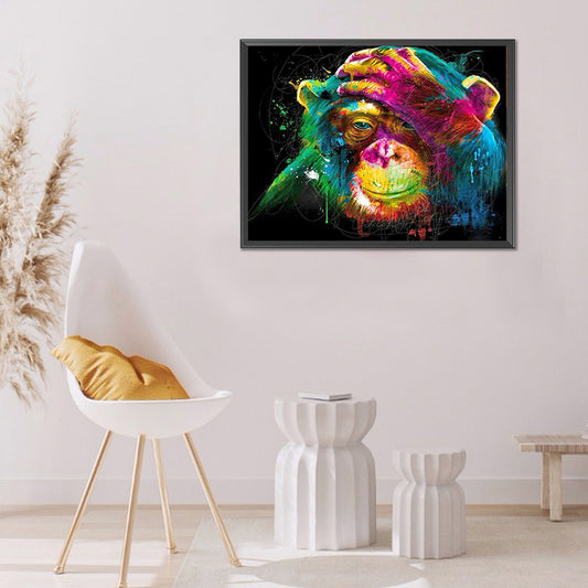 Chimpanzees - Full Round Drill Diamond Painting 40*30CM